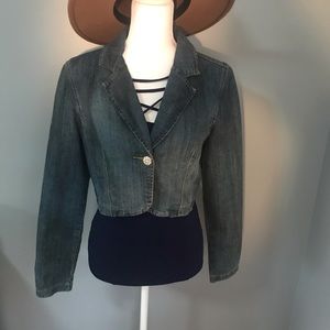 Cropped jean jacket